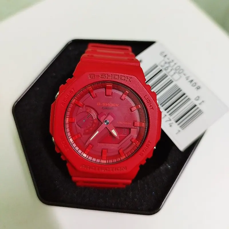 Casio G-Shock Carbon Core Red Men's Watch- GA-2100-4A